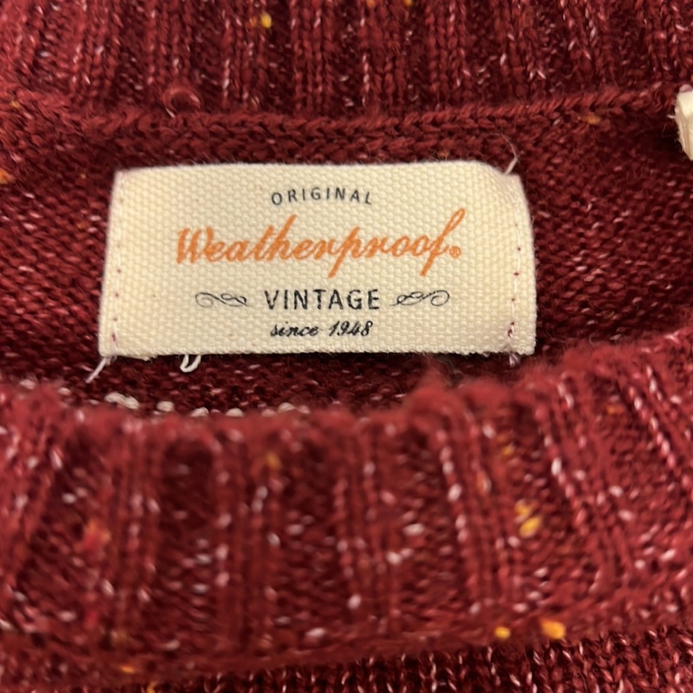 Original Weatherproof Winter Pattern Sweater-Cranberry-Navy-XXL - Picture 4 of 7